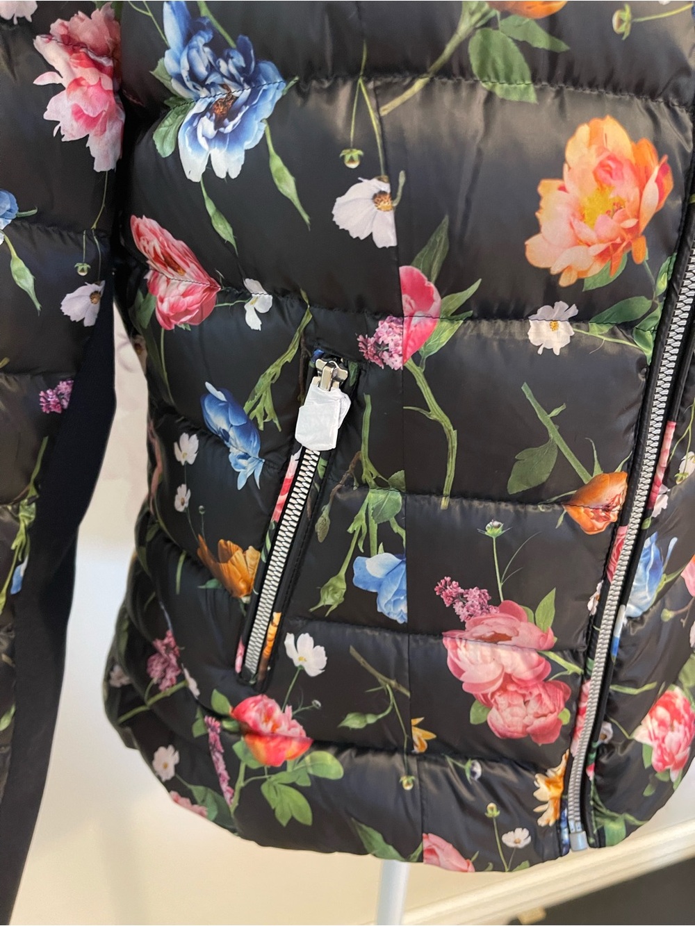 Mackage Black Floral Quilted Puffer Jacket - Picture 6 of 14
